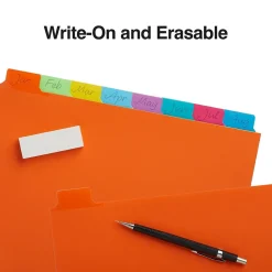 Staples Write-On Dividers, 8-Tab, Assorted Colors (13513/23181)