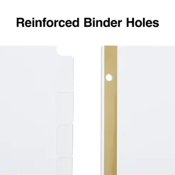 Staples Write-On Write & Erase Paper Divider, 8 Tabs, White/White Tabs, 4 Sets (13510/23178)