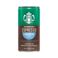 Starbucks Doubleshot Espresso & Cream Light Cold Brew Coffee, 6.5 fl. oz., 24/Carton (17544)