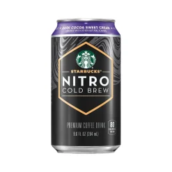 Starbucks Nitro Dark Cocoa Sweet Cream Cold Brew Coffee, 9.6 fl. oz., 12/Carton (20478)