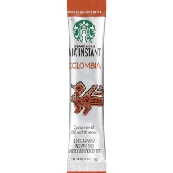 Starbucks VIA Instant Colombia Coffee, 0.12 oz, 8/Box (11009529)