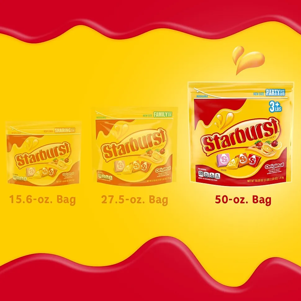 Starburst Original Fruit Chews Candy, 50 oz. (WMW28086)