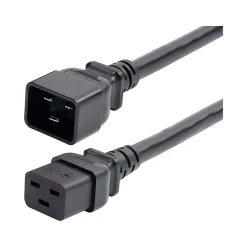 StarTech 2' C19 to C20 Power Cable, Male to Female, Black (BA16-2200-POWER-CORD)