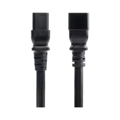 StarTech 2' C19 to C20 Power Cable, Male to Female, Black (BA16-2200-POWER-CORD)