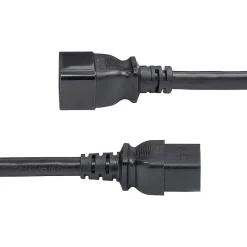 StarTech 2' C19 to C20 Power Cable, Male to Female, Black (BA16-2200-POWER-CORD)