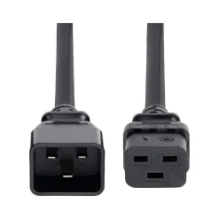 StarTech 2' C19 to C20 Power Cable, Male to Female, Black (BA16-2200-POWER-CORD)