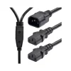 StarTech 6' C14 to C13/C13 Power Cable, Male to Female/Female, Black (8723-8600-POWER-CORD)
