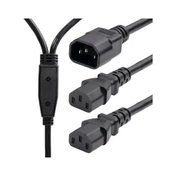 StarTech 6' C14 to C13/C13 Power Cable, Male to Female/Female, Black (8723-8600-POWER-CORD)