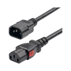 StarTech 4' C14 to Locking C13 Power Cable, Male to Female, Black (87L3-8400-POWER-CORD)