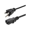 StarTech 10' Computer Power Cord, NEMA 5-15P toC13, Male to Female, Black, 10/Pack (PXT1011010PK)