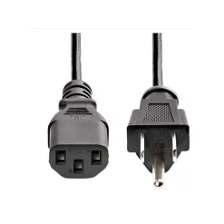 StarTech 10' Computer Power Cord, NEMA 5-15P toC13, Male to Female, Black, 10/Pack (PXT1011010PK)
