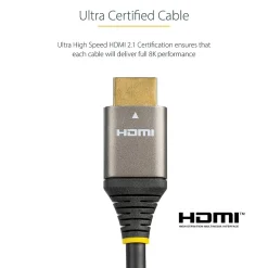 StarTech 20" HDMI 2.1 Cable, Certified Ultra High Speed 8K HDMI Cable (HDMM21V50CM)