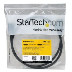 Startech® 3' High Speed Ultra HD Male/Male HDMI Cable