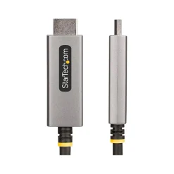 StarTech 6.6' 8K DisplayPort to HDMI Adapter Cable, Male to Male, Space Gray (133DISPLAYPORTHDMI21)