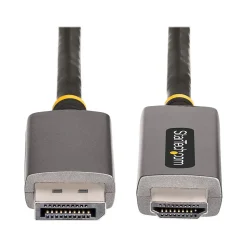 StarTech 6.6' 8K DisplayPort to HDMI Adapter Cable, Male to Male, Space Gray (133DISPLAYPORTHDMI21)