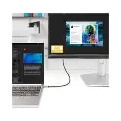 StarTech 3.3' 8K USB-C to HDMI Adapter Cable, Male to Male, Space Gray (134B-USBC-HDMI211M)