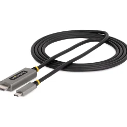 StarTech 6.6' 8K USB-C to HDMI Adapter Cable, Male to Male, Space Gray (135B-USBC-HDMI212M)