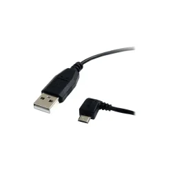 Startech 6' Left Angle USB A To USB Micro B USB Cable, Black (UUSBHAUB6LA)