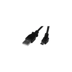 Startech® 78.7" Micro A to Down Angle Micro B USB 2.0 Cable, Black (USBAUB2MD)