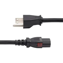 StarTech 12' NEMA 5-15P to Locking C13 Power Cable, Male to Female, Black (27LC-4B00-POWER-CORD)