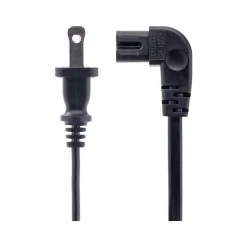 StarTech 3' NEMA 1-15P to Right Angle C7 Power Cable, Black (PXT101NB-STRA-3F)