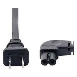 StarTech 3' NEMA 1-15P to Right Angle C7 Power Cable, Black (PXT101NB-STRA-3F)