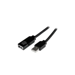 StarTech 49.2' USB 2.0 Active Extension Cable, Black