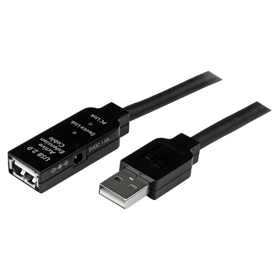 StarTech 16.4' USB 2.0 Male to Female Extension Cable, Black