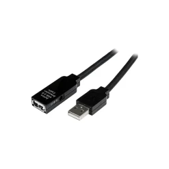 StarTech 32.81' USB 2.0 M/F Active Extension Cable, Black