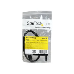 Startech® 3' USB Male/Micro USB Male Cable With Mobile Charge Sync, Black
