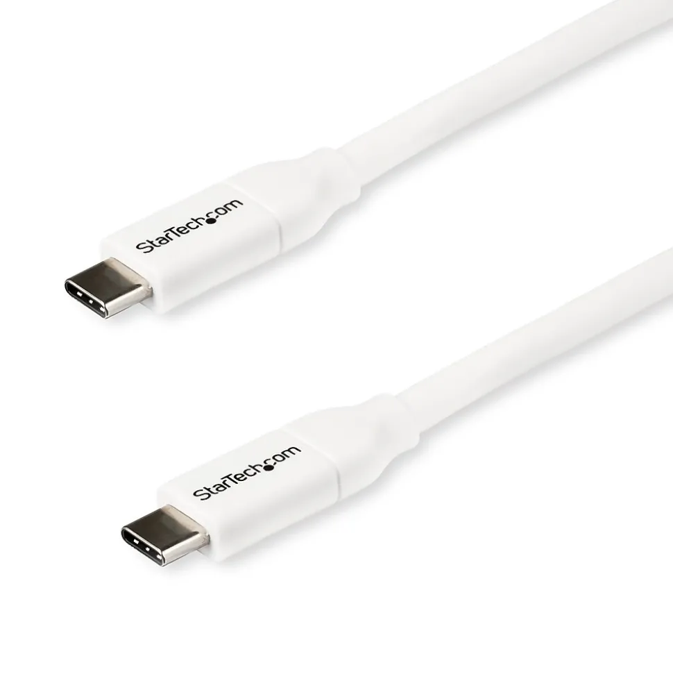 StarTech 6.6' USB-C to USB-C Cable, Male to Male, White (USB2C5C2MW)