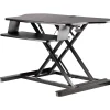 StarTech Adjustable Large Surface Corner Sit Stand Desk Converter for Dual Monitors, Keyboard Tray, 35" x 21" (ARMSTSCORNR)