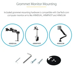 StarTech Adjustable Large Surface Corner Sit Stand Desk Converter for Dual Monitors, Keyboard Tray, 35