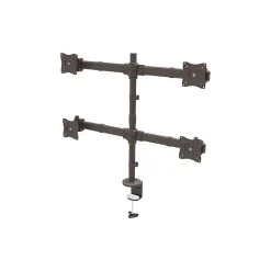 StarTech Desk Mount Quad Monitor Arm, Articulating Adjustable, Up to 27", Gray/Black (ARMQUAD)