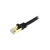 StarTech 6in Black Cat6a Shielded Patch Cable, Cat6a Ethernet Cable, 6 inch Cat 6a STP Cable, Short Ethernet Cord