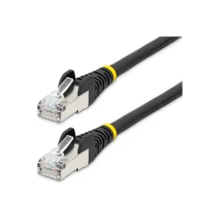 StarTech Low Smoke Zero Halogen 10' RJ45 to RJ45 Networking Cable, Male to Male, Black (NLBK-10F-CAT6A-PATCH)