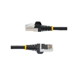 StarTech Low Smoke Zero Halogen 10' RJ45 to RJ45 Networking Cable, Male to Male, Black (NLBK-10F-CAT6A-PATCH)