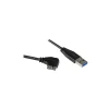 StarTech 0.5m 20" Slim Micro USB 3.0 Cable - M/M - USB 3.0 A to Right-Angle Micro USB - USB 3.1 Gen 1 (5 Gbps)
