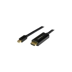 StarTech MDP2HDMM2MB 2.7432' Mini DisplayPort/HDMI Audio/Video Cable, Black