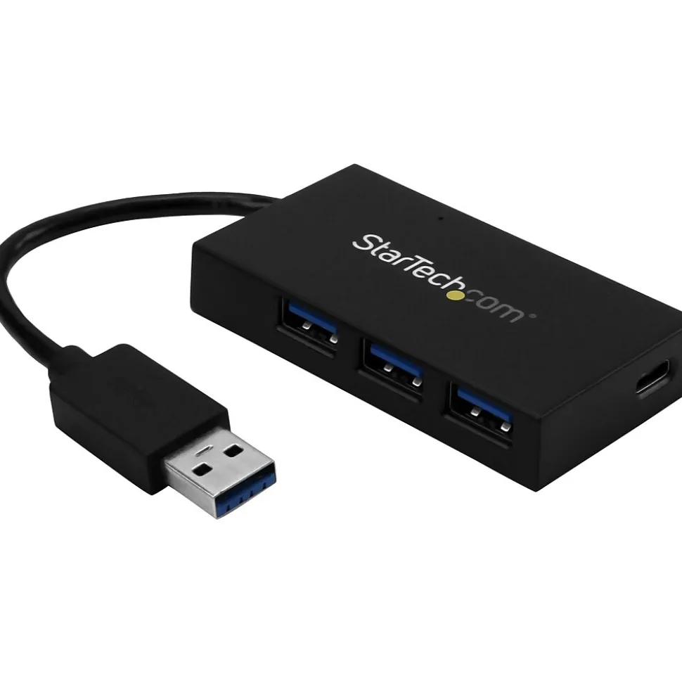 StarTech 4-Port USB 3.0 Hub, Black (HB30A3A1CFB)