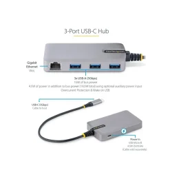 StarTech 4-Port USB-C Hub, Space Gray (5G3AGBB-USB-C-HUB)