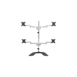 StarTech Quad-Monitor Stand - For up to 32" VESA Mount Monitors Monitor Arm, Up, Gray (ARMQUADSS)