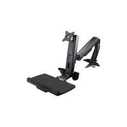 StarTech Sit Stand Monitor Arm, Desk Mount, VESA Adjustable Mounting Kit, Up to 24", Black (ARMSTSCP1)