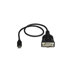 StarTech UCB C to Serial Adapter, USB C to RS232 Cable, USB C to DB9 Cable Adapter, Windows / macOS / Linux Compatible