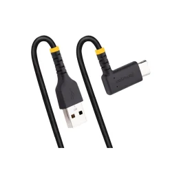 StarTech USB-A to USB-C Charging Cable Right Angle, 1ft, Black (R2ACR-30C-USB-CABLE)