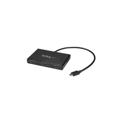StarTech USB-C Hub with 3 HMDI Ports, Black (MSTCDP123HD)