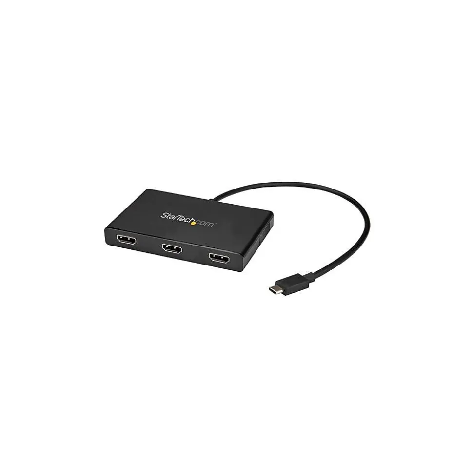 StarTech USB-C Hub with 3 HMDI Ports, Black (MSTCDP123HD)