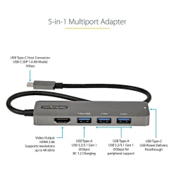 StarTech USB-C Multiport Adapter, Black/Gray (DKT30CHPD3)
