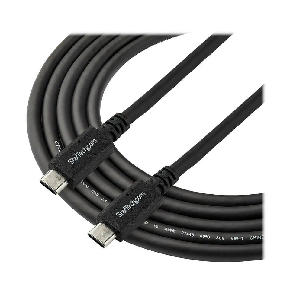 StarTech USB315C5C6 6' USB-C Cable, Black