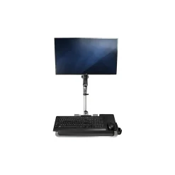 StarTech Wall Mounted Computer Workstation - Articulating Monitor Arm Adjustable, Up to 30", Silver (WALLSTSI1)